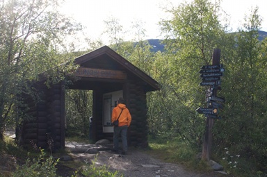 Der Eingang zum Kungsleden, das ist kurz vor dem Ziel. Hier aber schon am Tag danach.